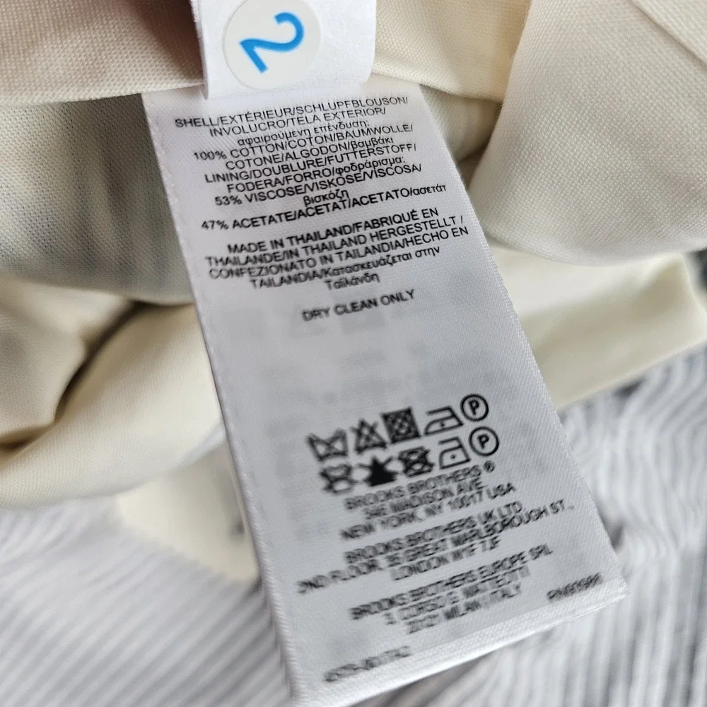 Brooks Brothers Seersucker Trousers Pants Mens 34x30 Cuffed Gray White Hickory